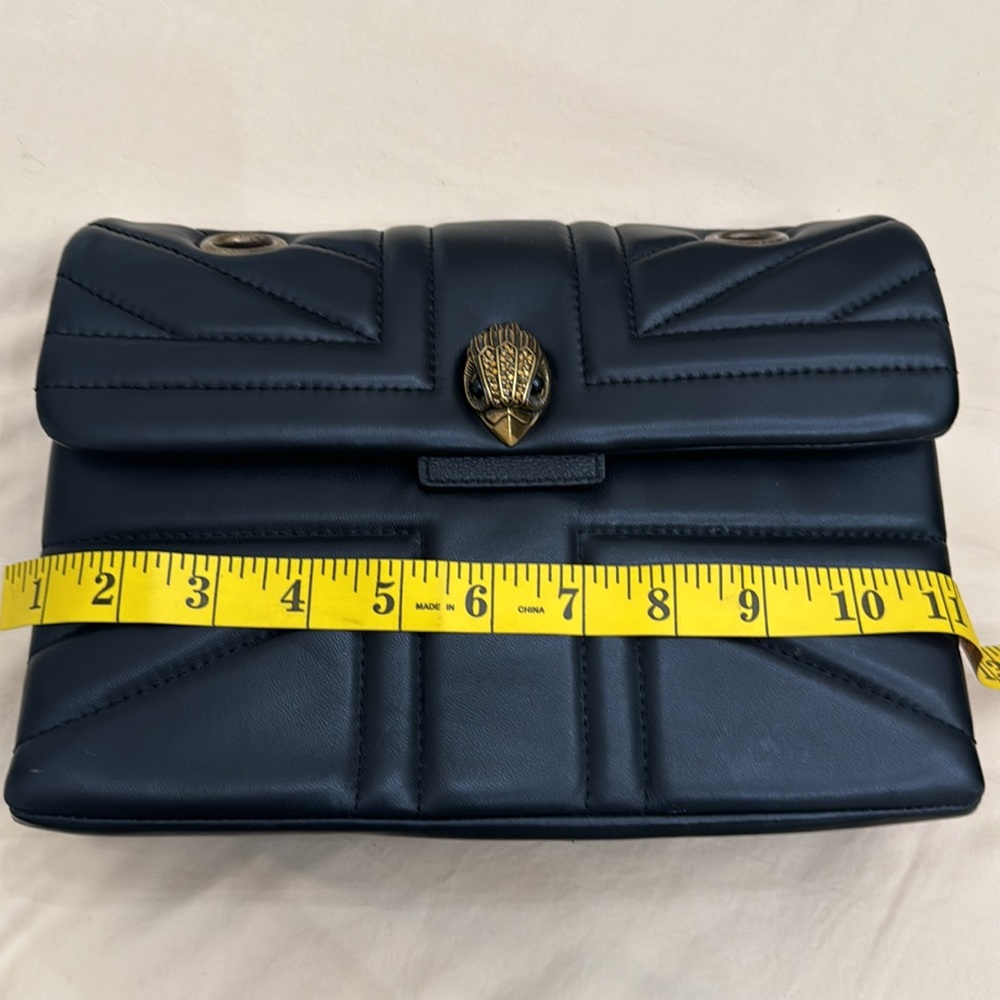 Kurt Geiger London Medium Kensington Union Jack Black Leather Bag - Picture 6 of 7